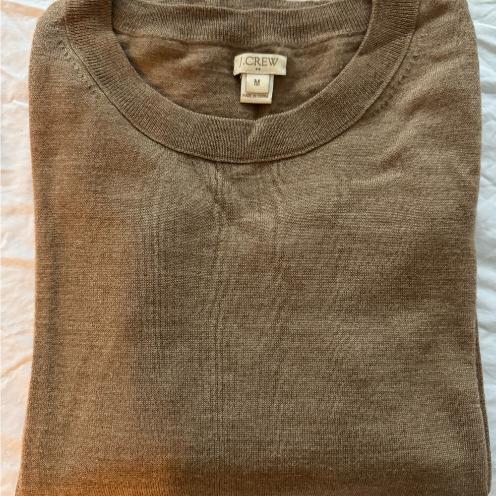 J. Crew Men's Tan Crewneck Sweater